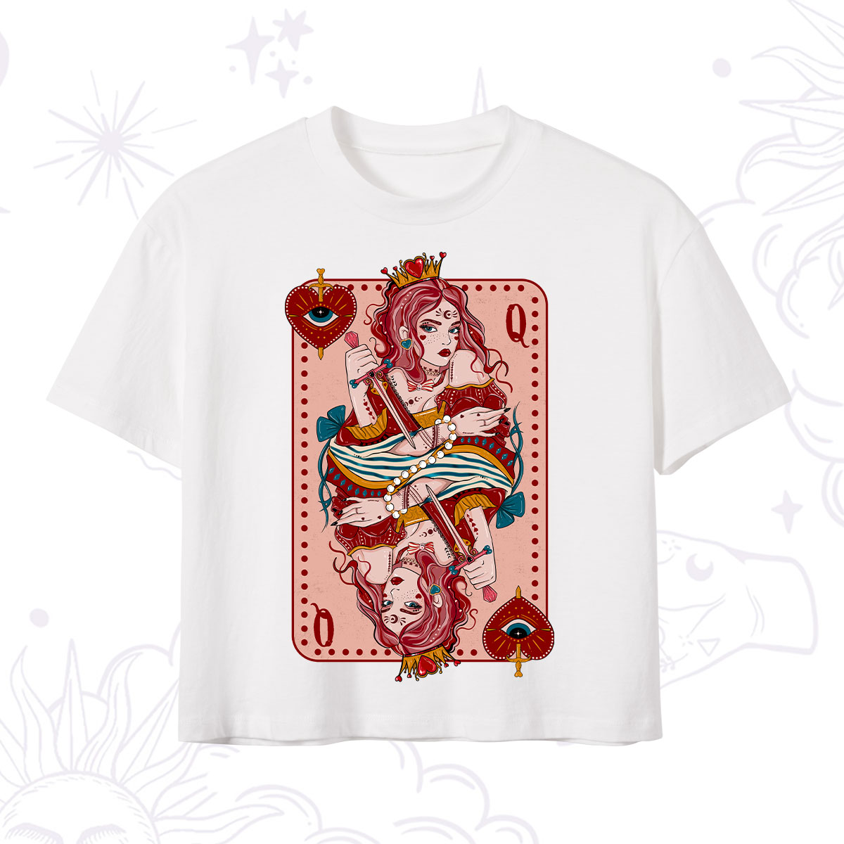 Purplehecate Queen of Hearts Crop T-Shirt 