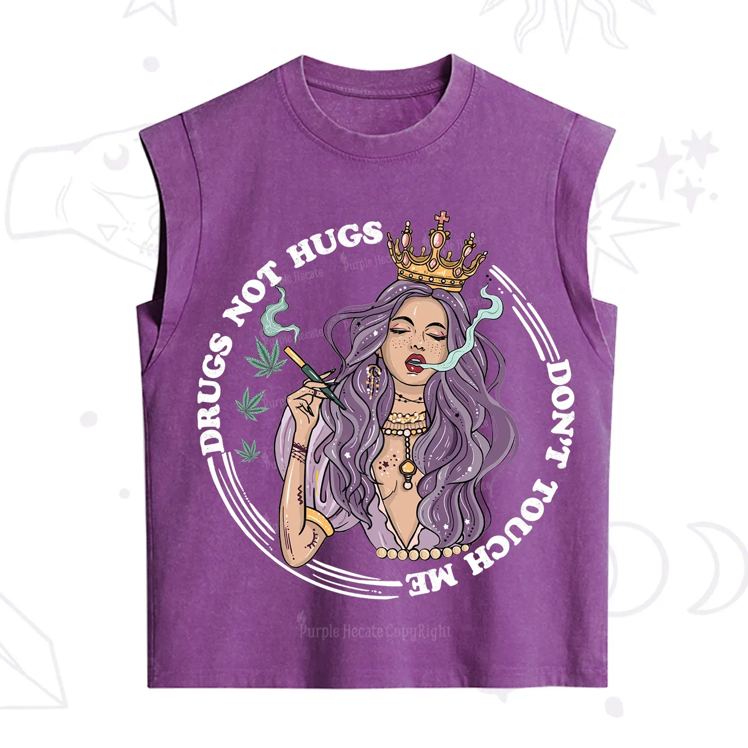 Purplehecate Weed Be Sarcastic Vintage Washed Tank
