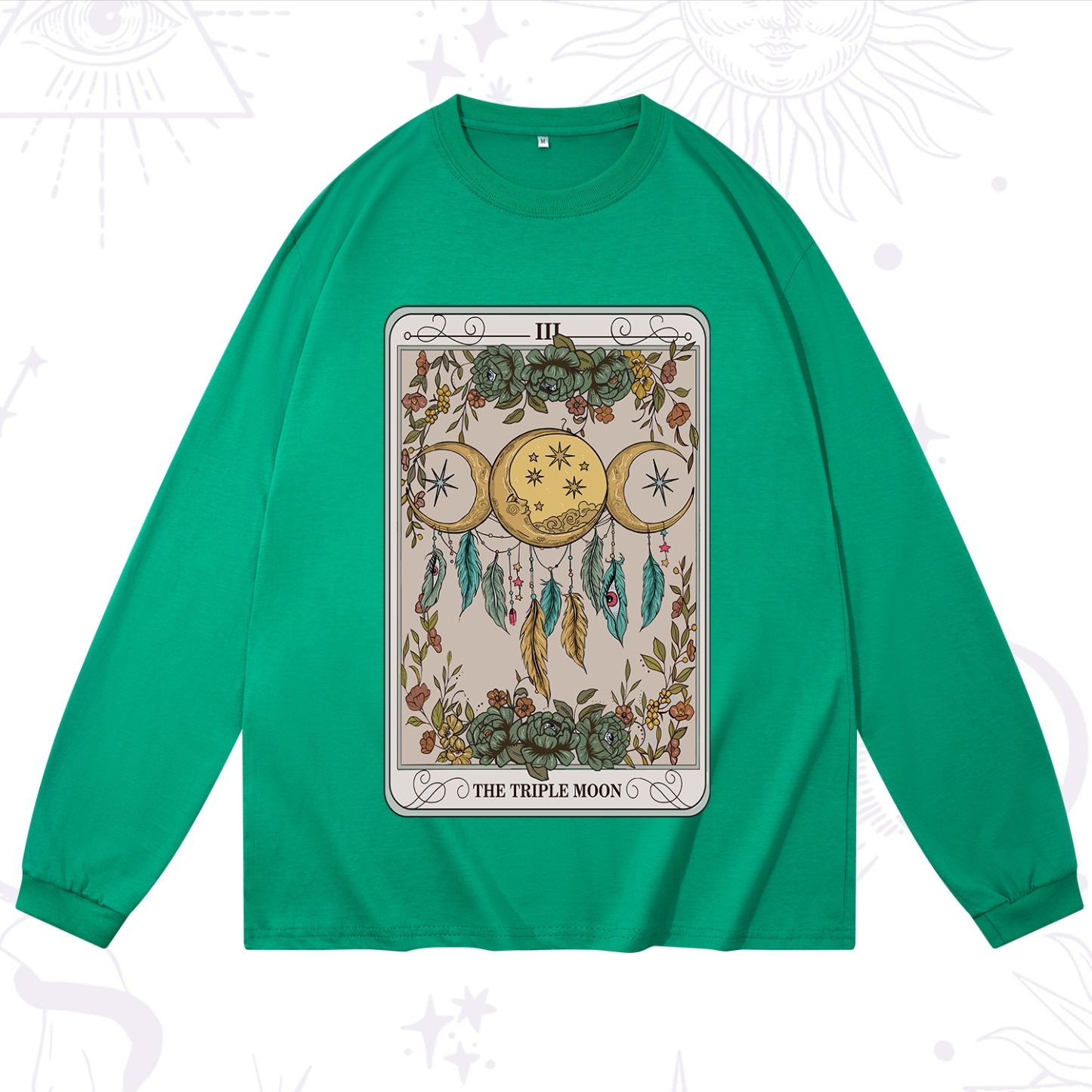 Purplehecate The Triple Moon Tarot Card Long Sleeve T-Shirt
