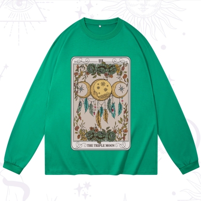 Purplehecate The Triple Moon Tarot Card Long Sleeve T-Shirt