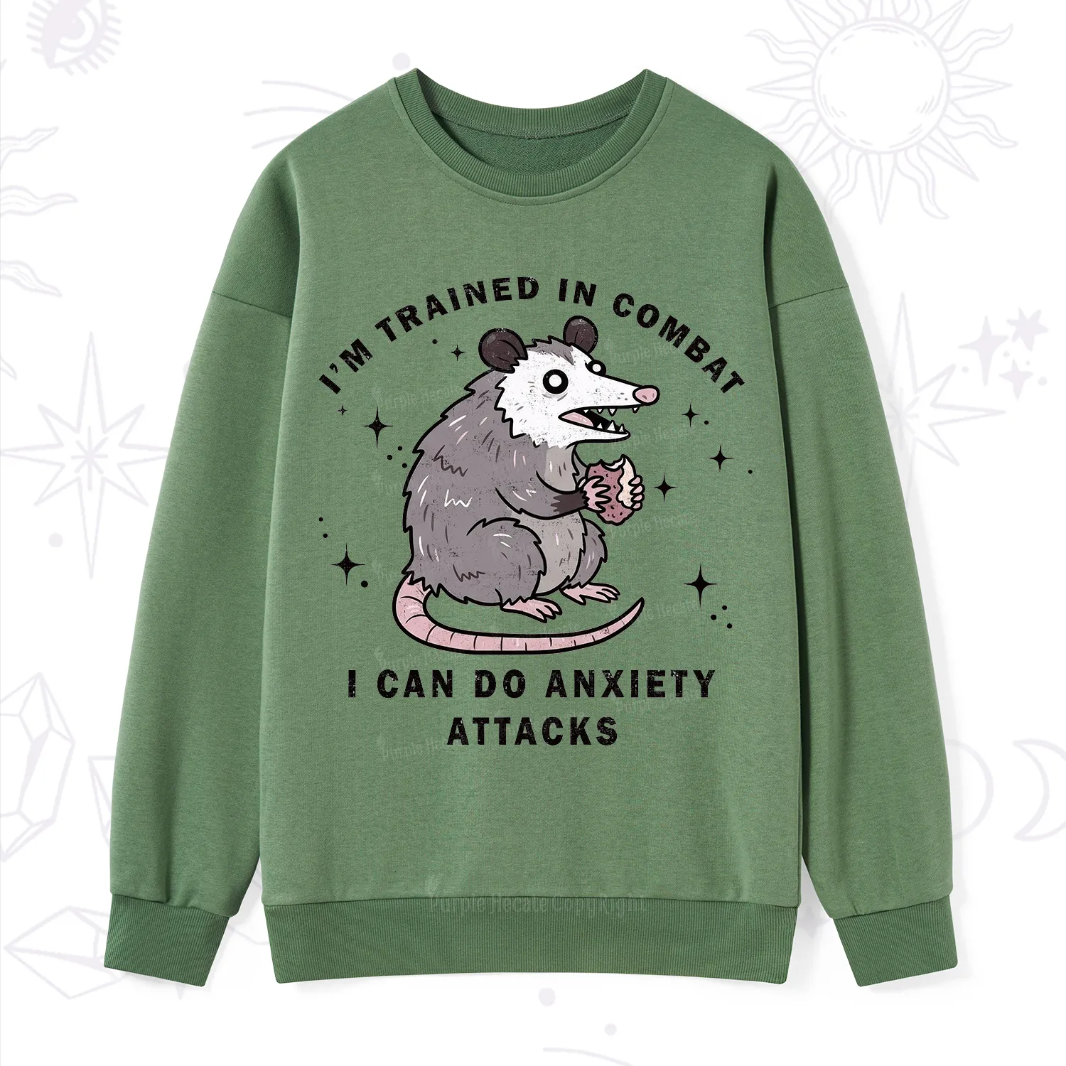 Purplehecate Anixety Attack Opossum Sweatshirt