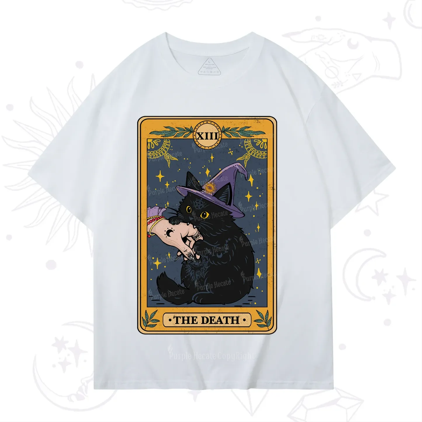 Purplehecate The Black Cat Death Tarot T-Shirt