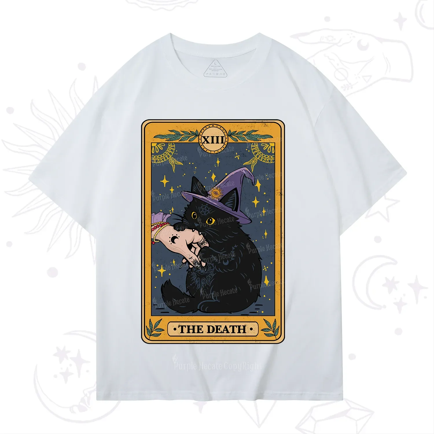 Purplehecate The Black Cat Death Tarot T-Shirt