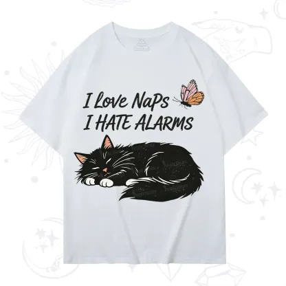 Purplehecate I Love Naps I Hate Alarms T-Shirt