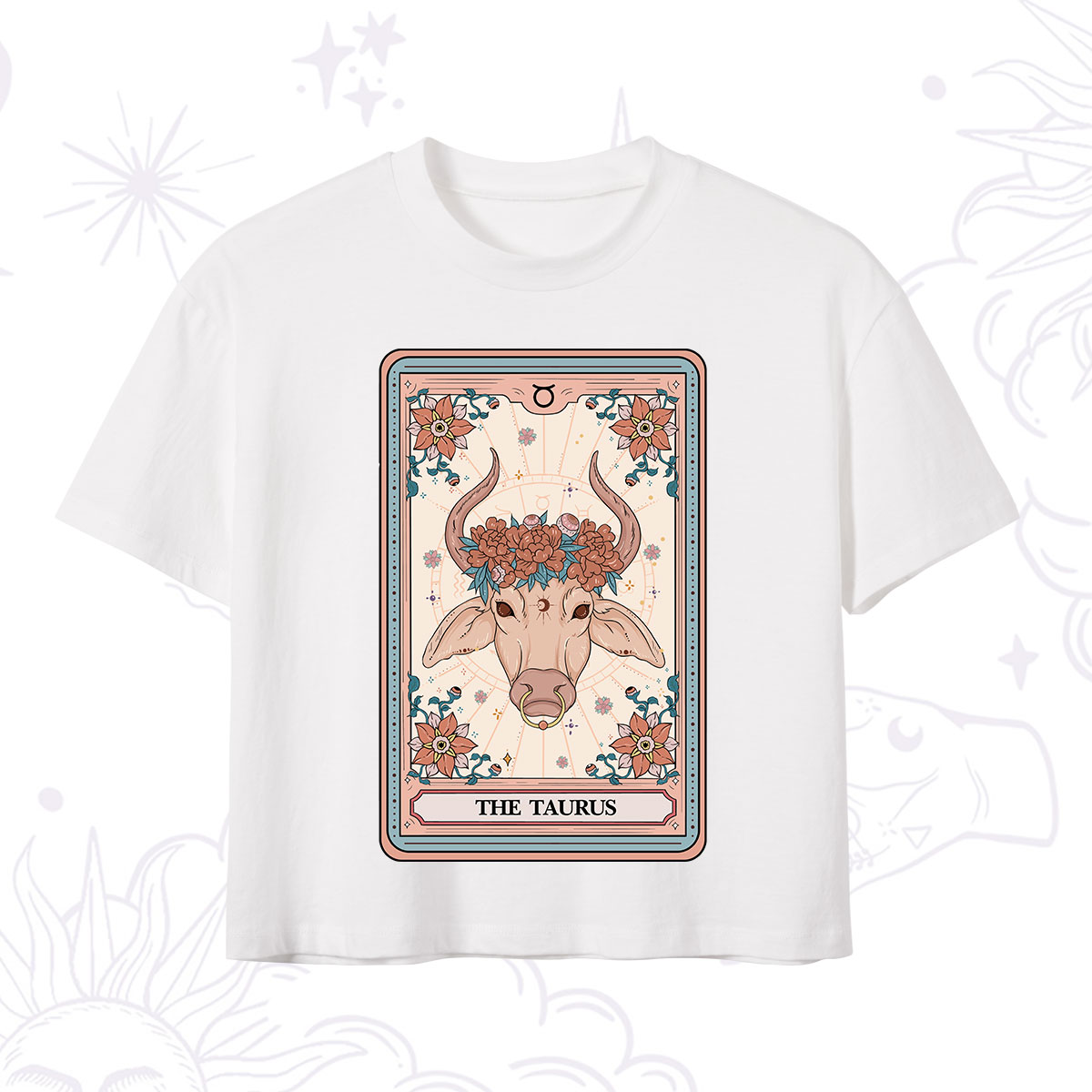 Purplehecate The Taurus Tarot Card Crop T-Shirt