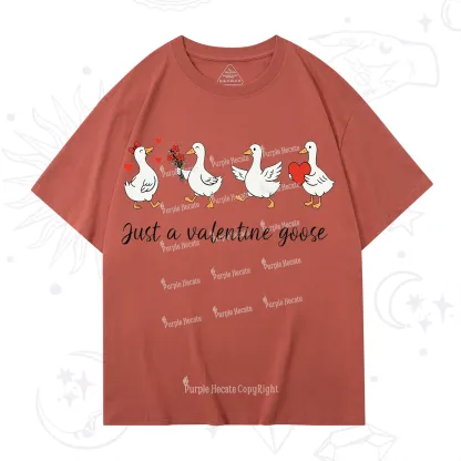 Purplehecate Just A Valentine Goose Valentine T-Shirt