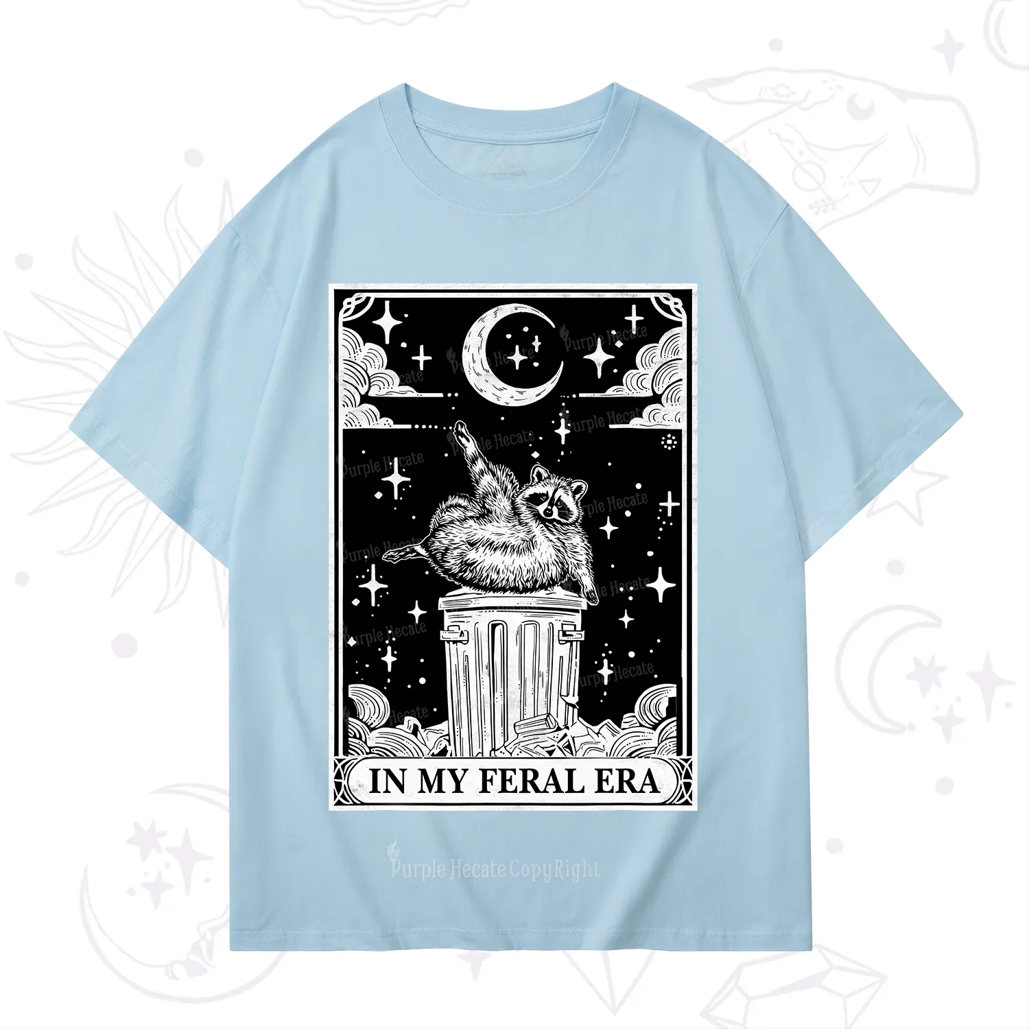 Purplehecate In My Feral Era Raccoon Tarot T-Shirt