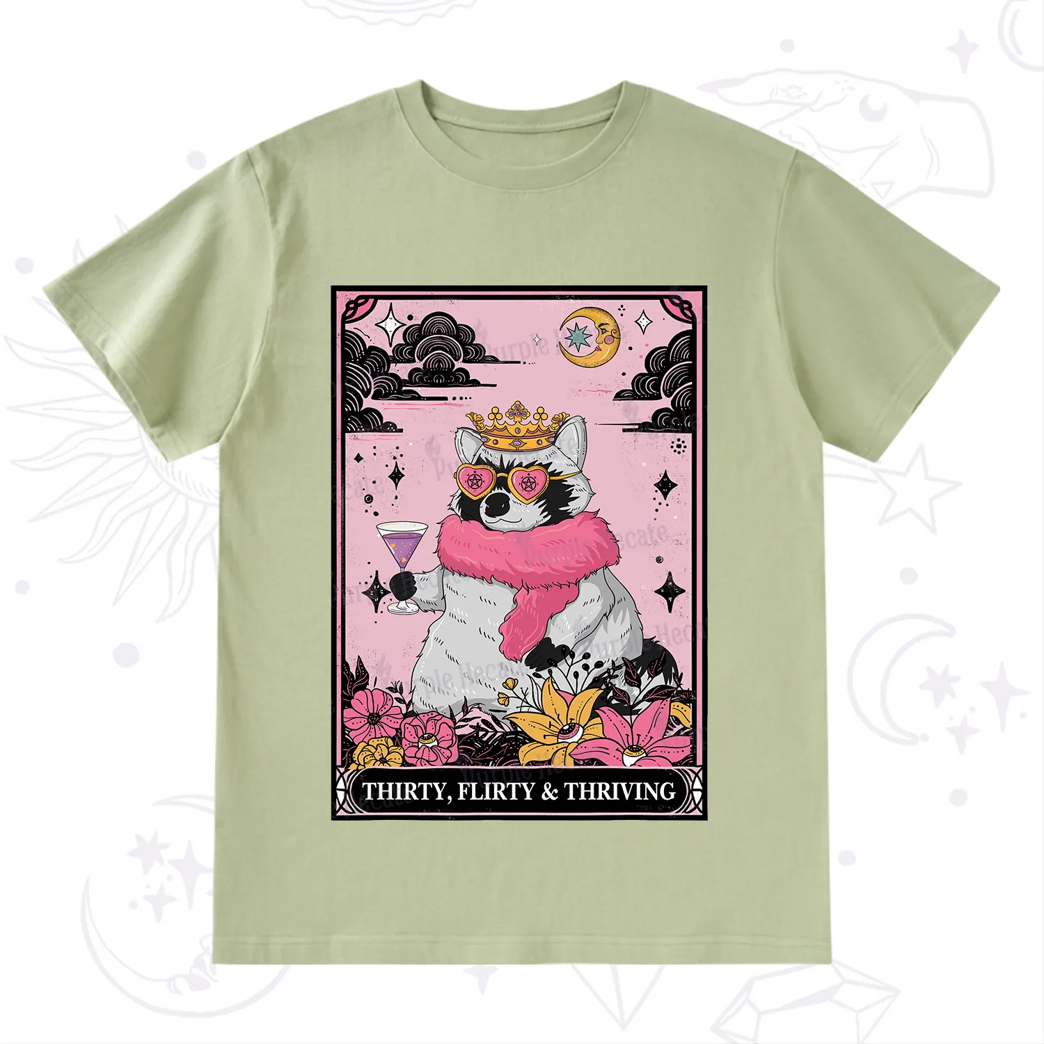 Purplehecate The Thirty Flirty Thriving Oracle Card T-Shirt