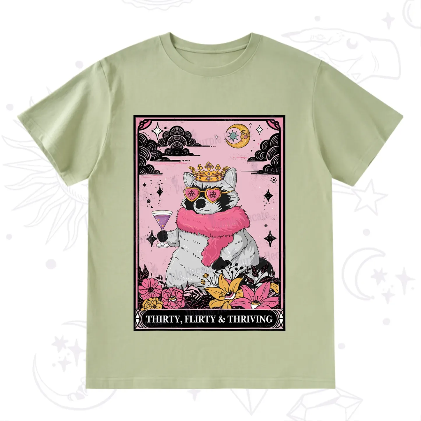 Purplehecate The Thirty Flirty Thriving Oracle Card T-Shirt