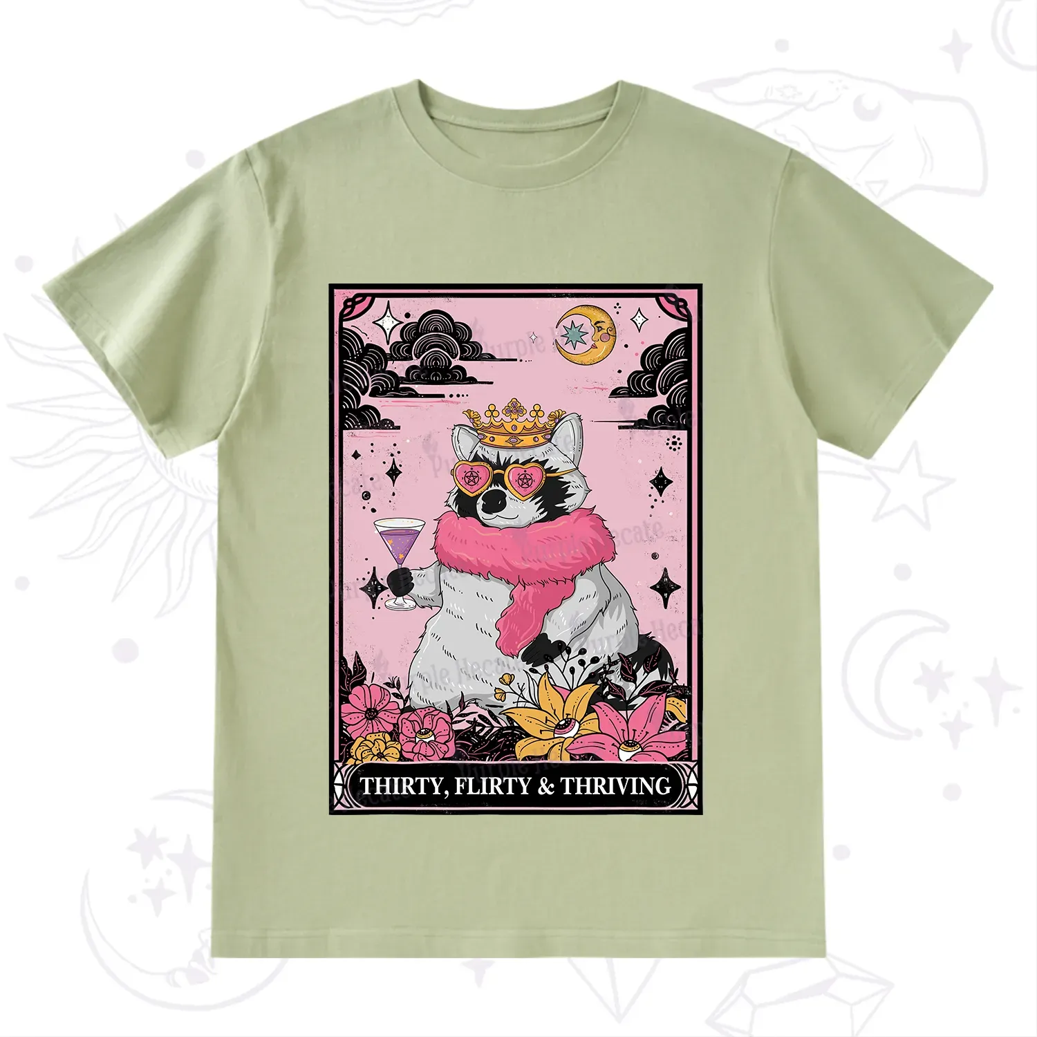 Purplehecate The Thirty Flirty Thriving Oracle Card T-Shirt