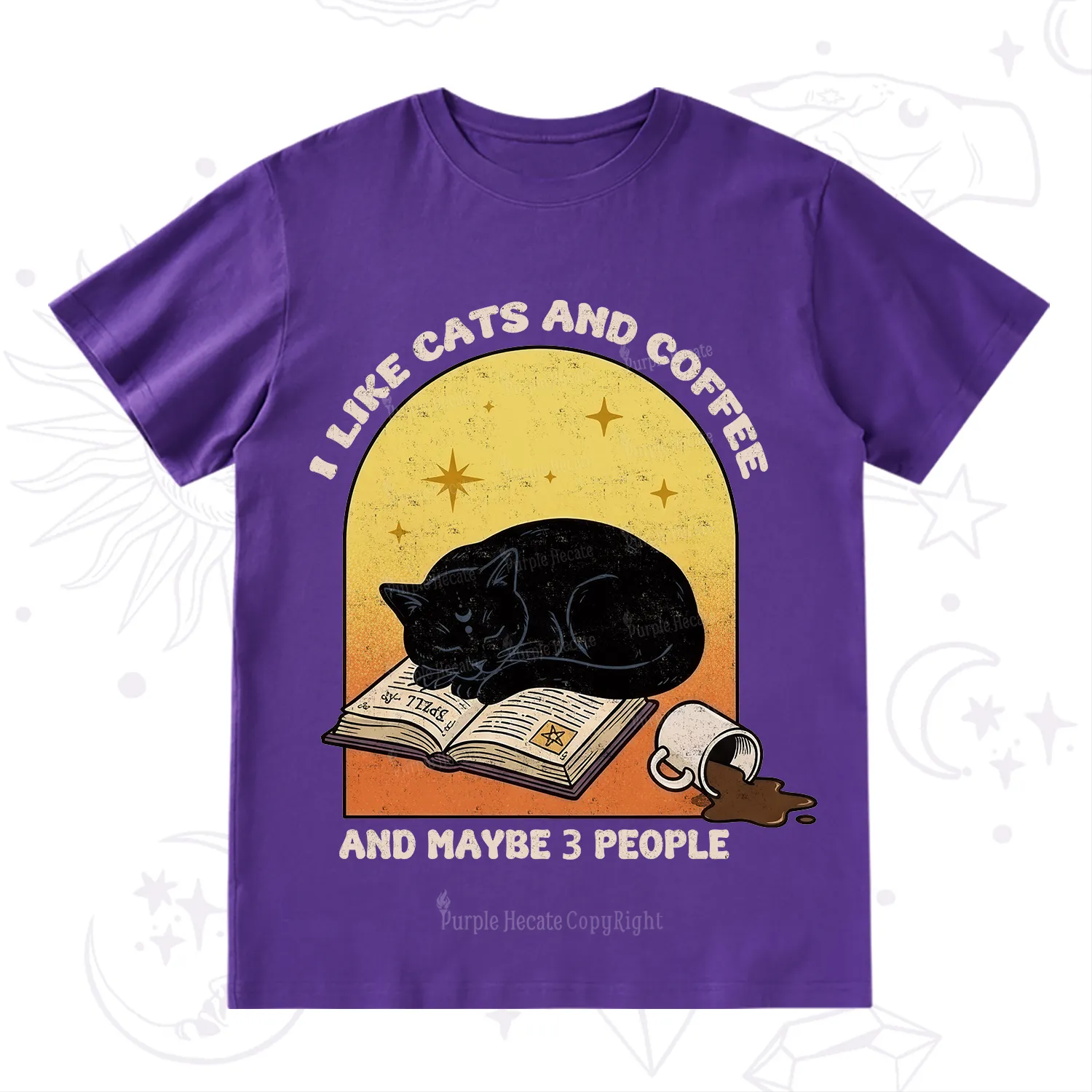 Purplehecate I Like Cats And Coffee T-Shirt