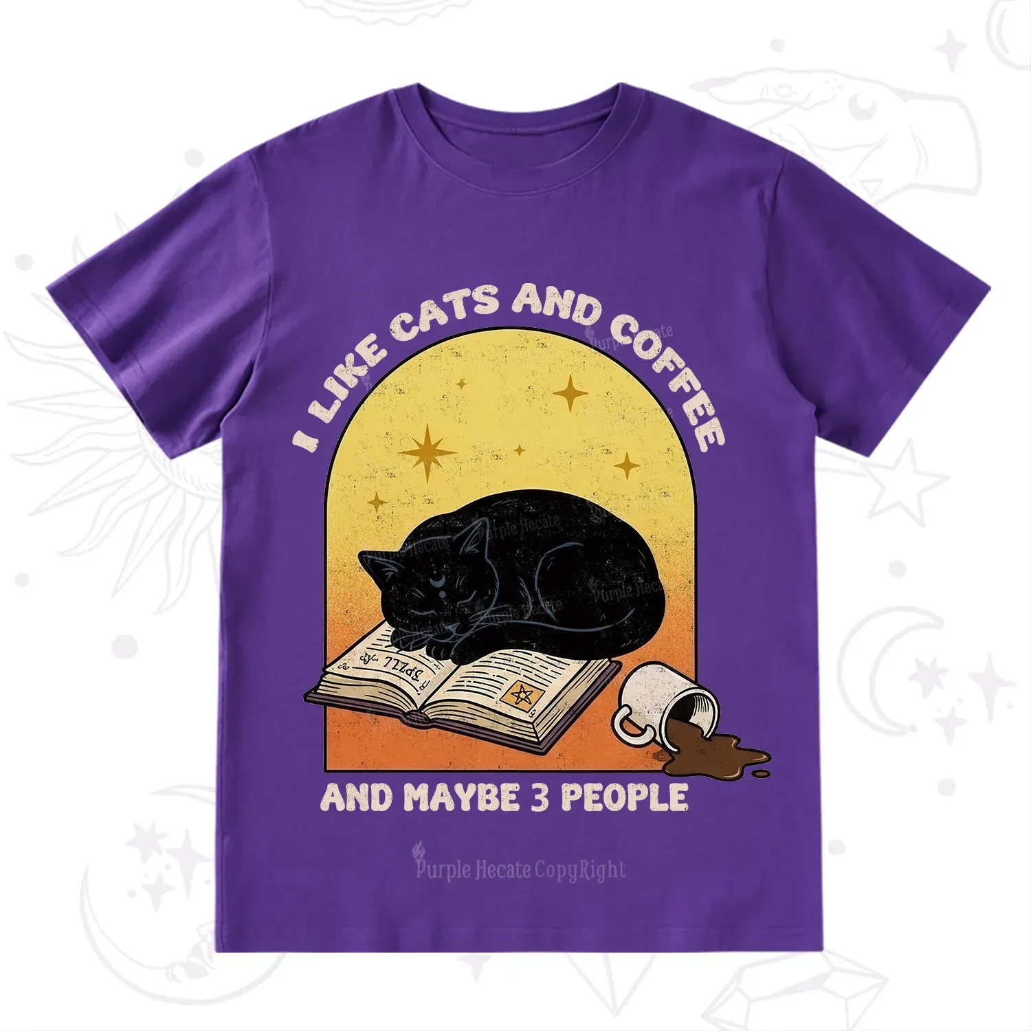 Purplehecate I Like Cats And Coffee T-Shirt