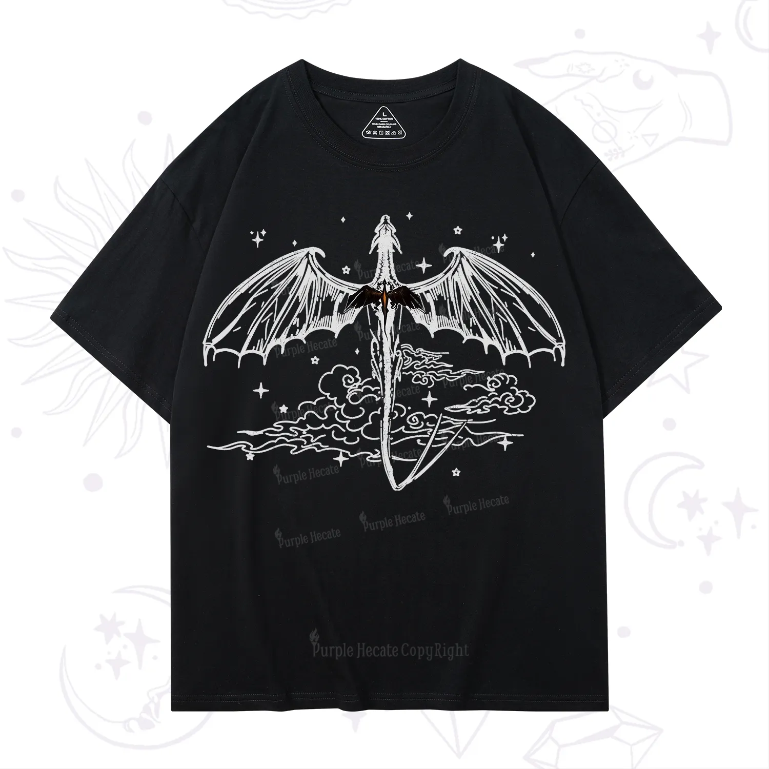 Purplehecate Dragon Rider Celestial Sword T-Shirt