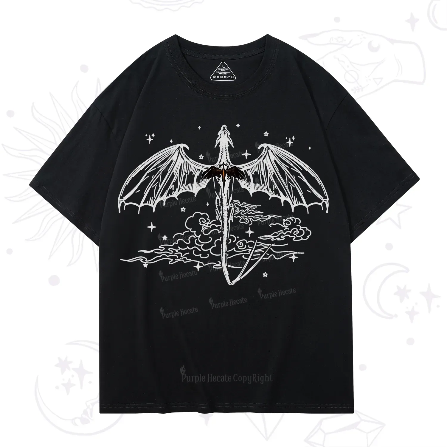 Purplehecate Dragon Rider Celestial Sword T-Shirt