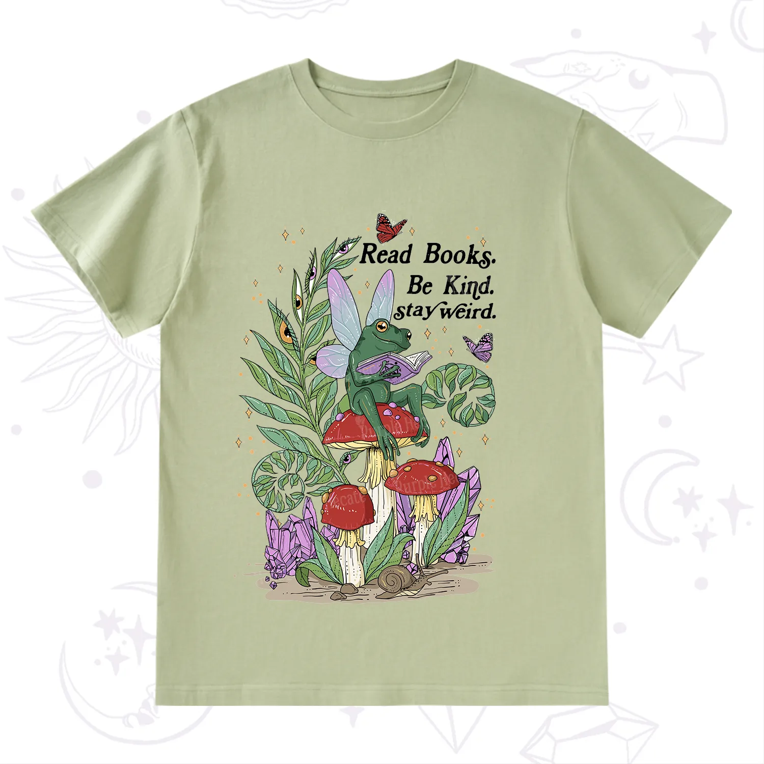 Purplehecate Read Books Be Kind Stay Weird T-Shirt