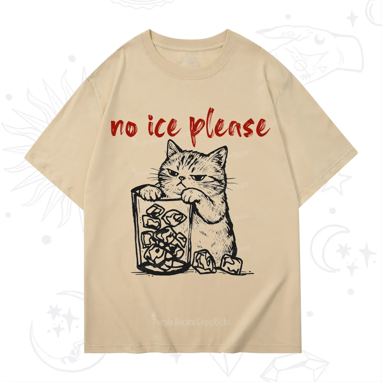 Purplehecate No Ice Please Cat T-Shirt