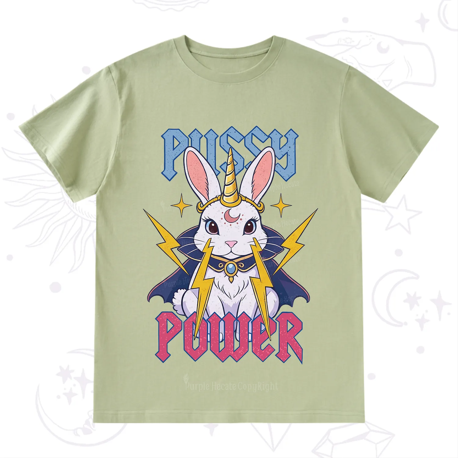 Purplehecate Pussy Power Magic Bunny T-Shirt