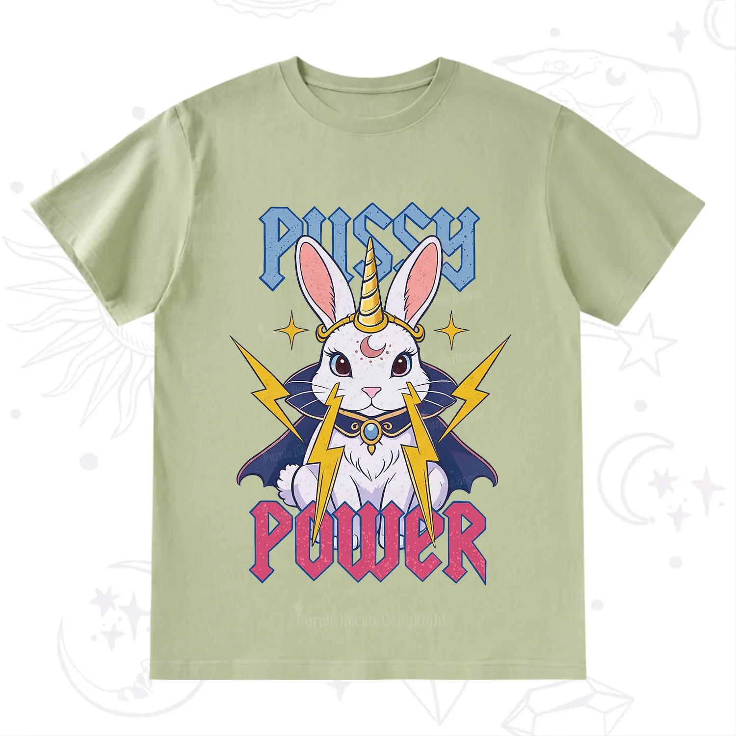 Purplehecate Pussy Power Magic Bunny T-Shirt