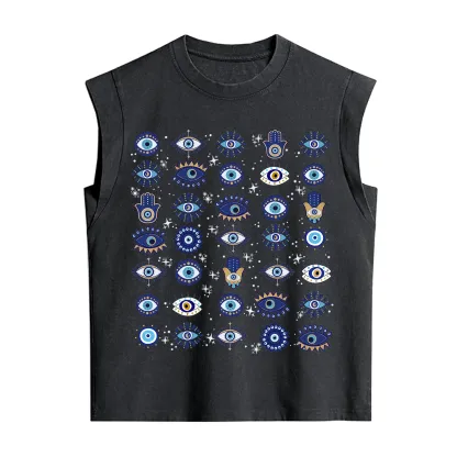 Purplehecate Evil Eye Protection Vintage Washed Tank