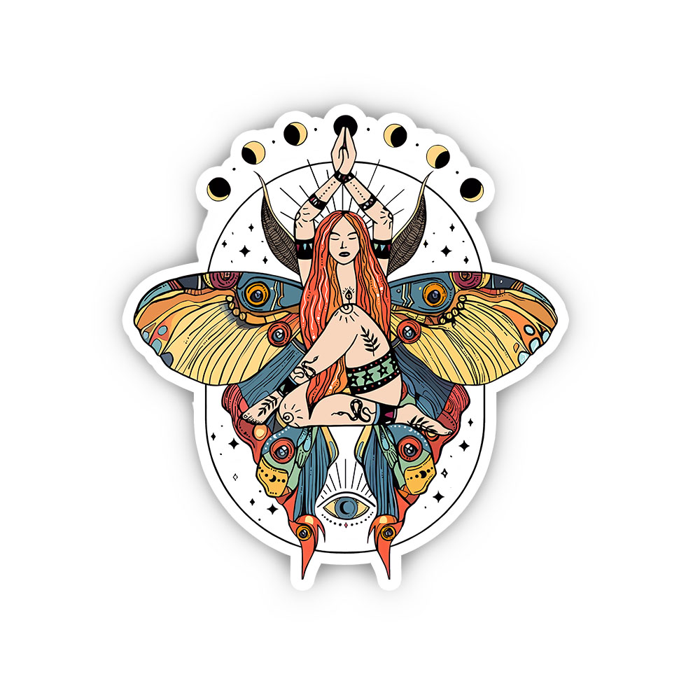 Purplehecate Luna Moth Sticker