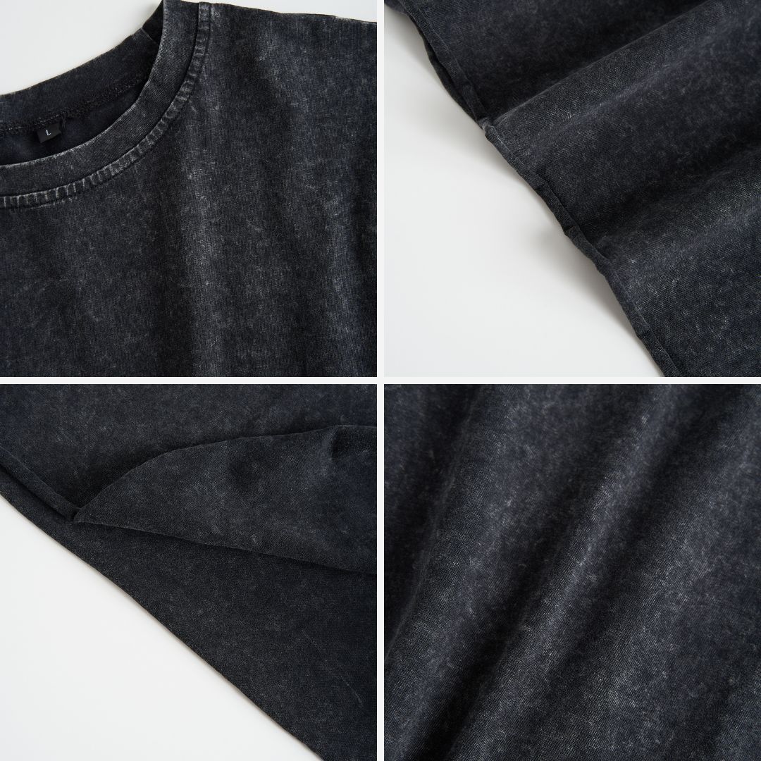 Purplehecate Evil Eye Pattern Washed Cropped T-Shirt