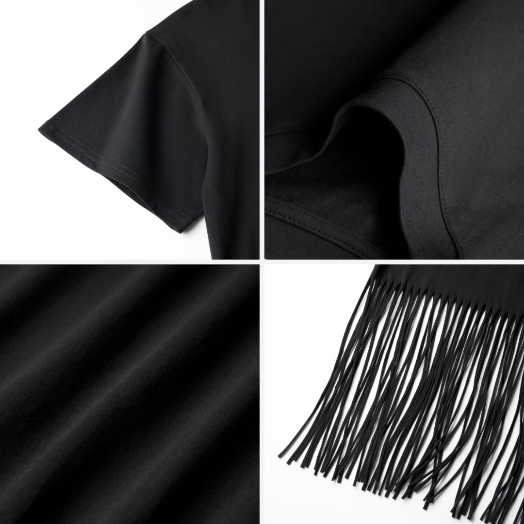 Purplehecate  Smudge for This Shit Fringe Hem T-Shirt