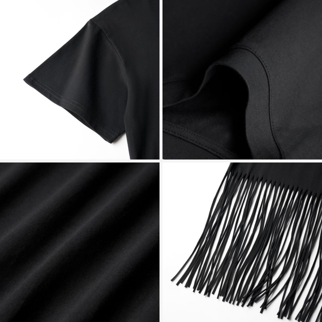 Purplehecate  Smudge for This Shit Fringe Hem T-Shirt