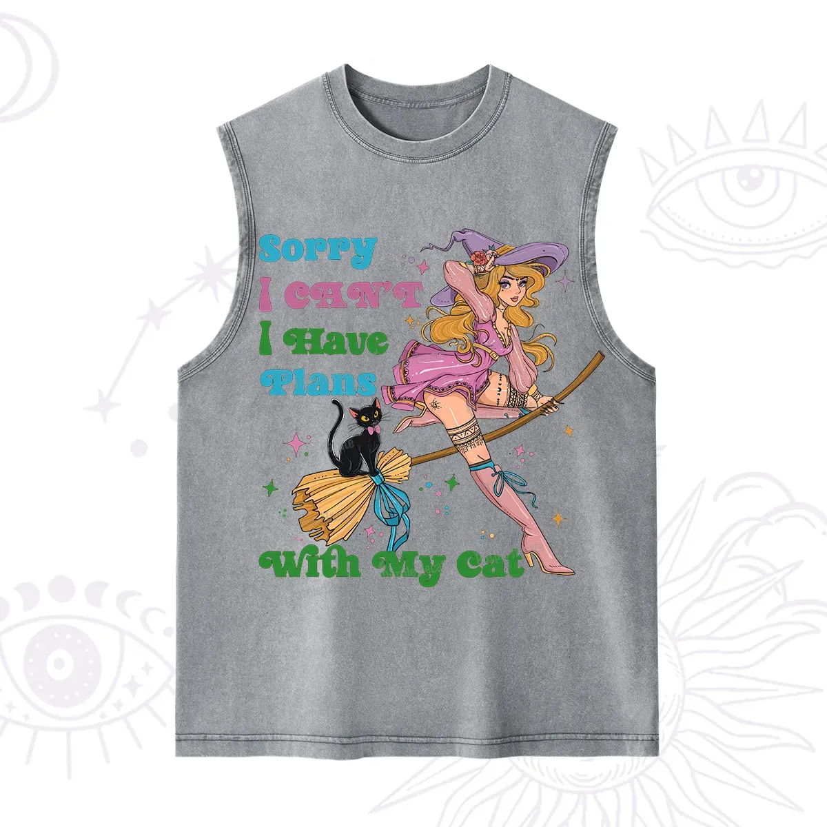 Purplehecate Sorry I Can’t I Have Plans With My Cat Washed Tank