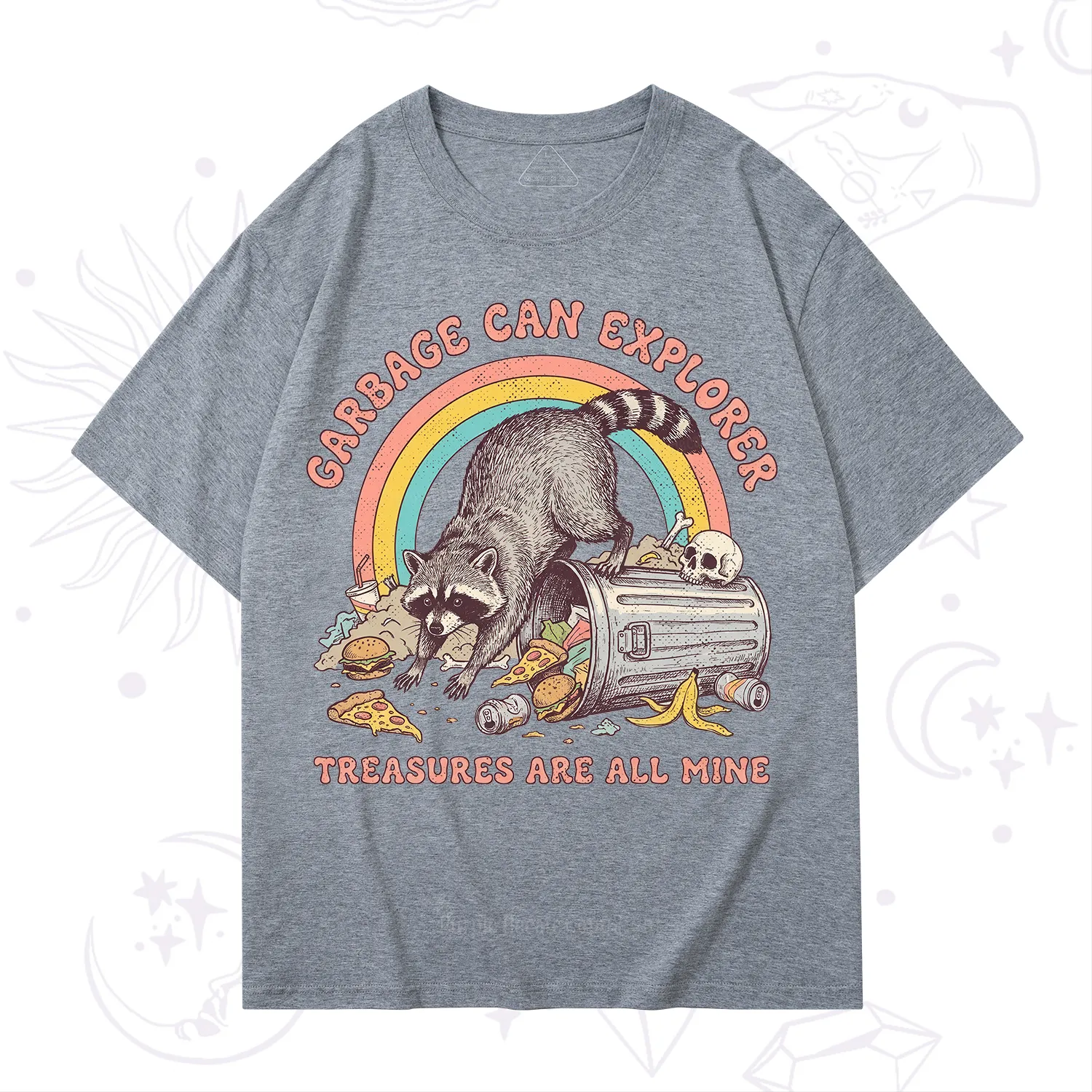 Purplehecate Garbage Can Explorer Raccoon T-Shirt