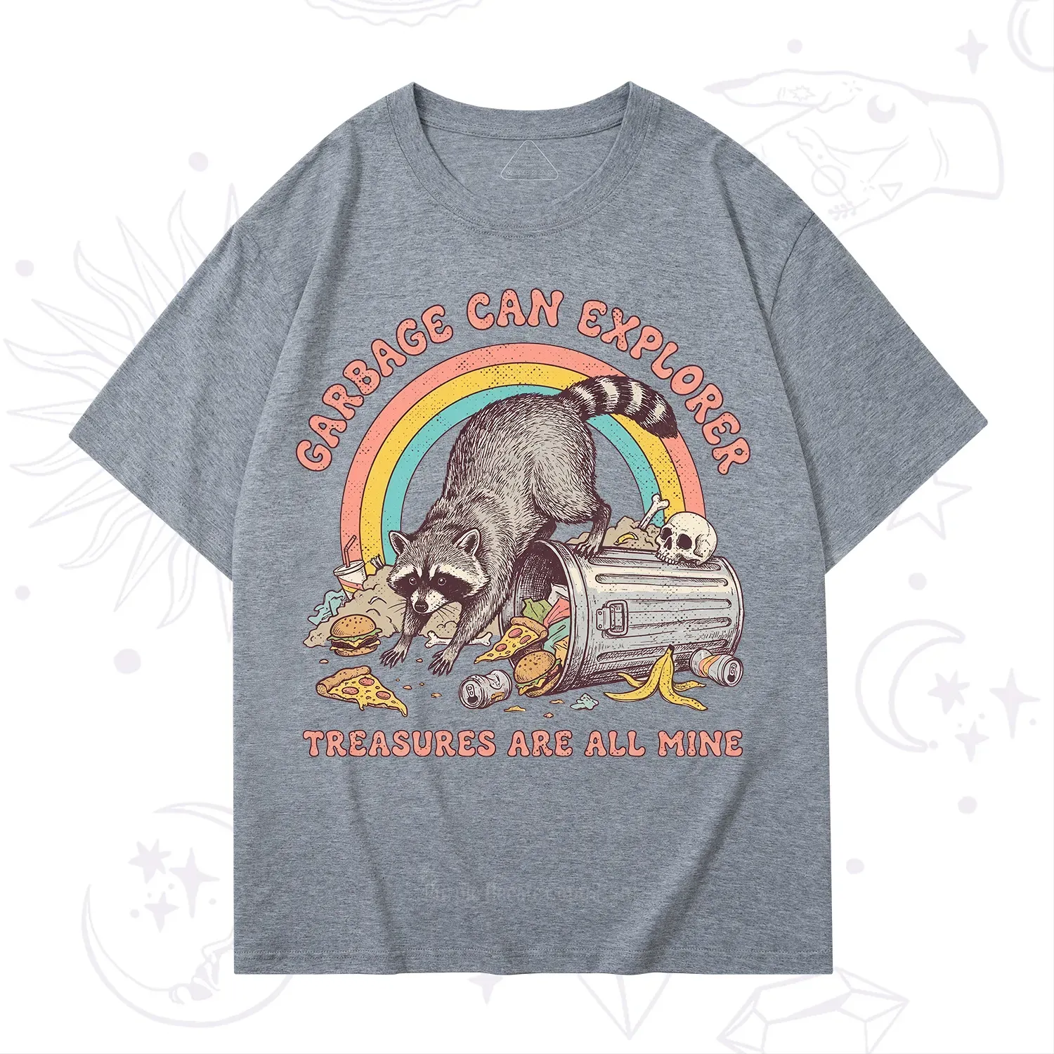 Purplehecate Garbage Can Explorer Raccoon T-Shirt