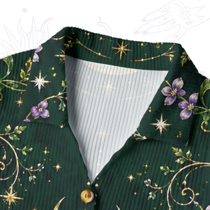 Purplehecate Moonlit Forest Moth Magic Ribbed Knit Dress