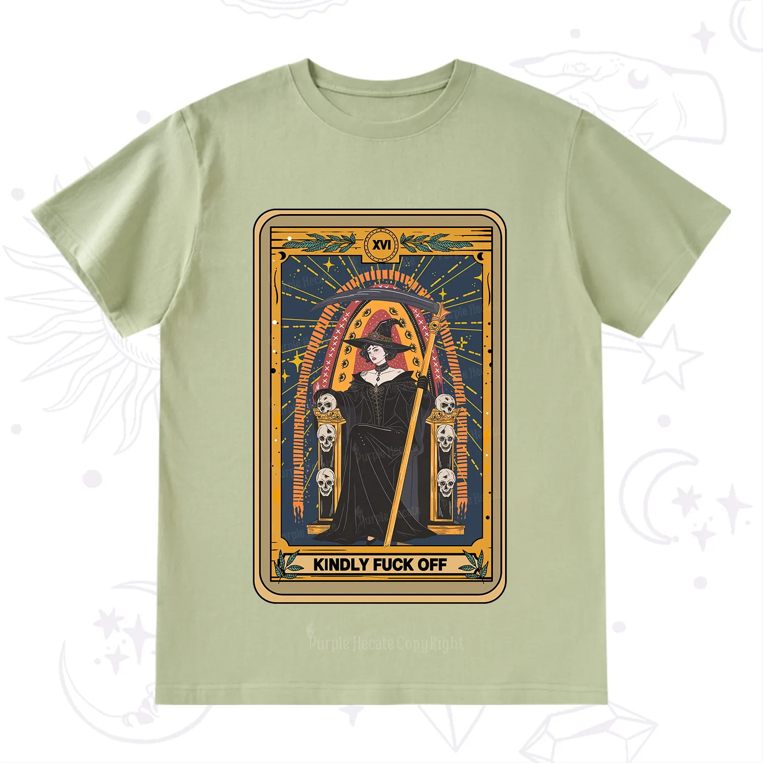 Purplehecate The Kindly Fuck Off Tarot T-Shirt