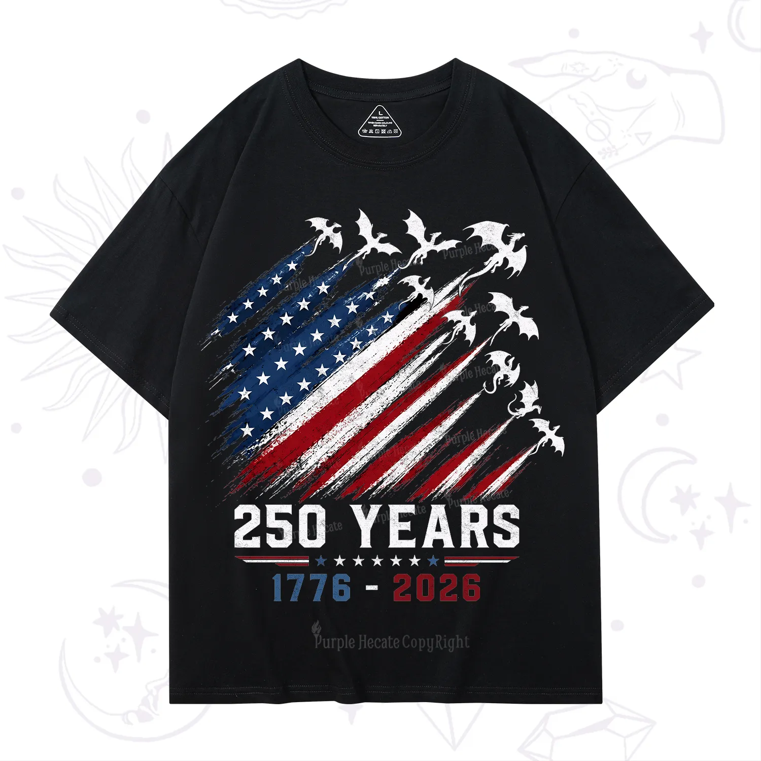 Purplehecate Red White Blue 250 Years T-Shirt