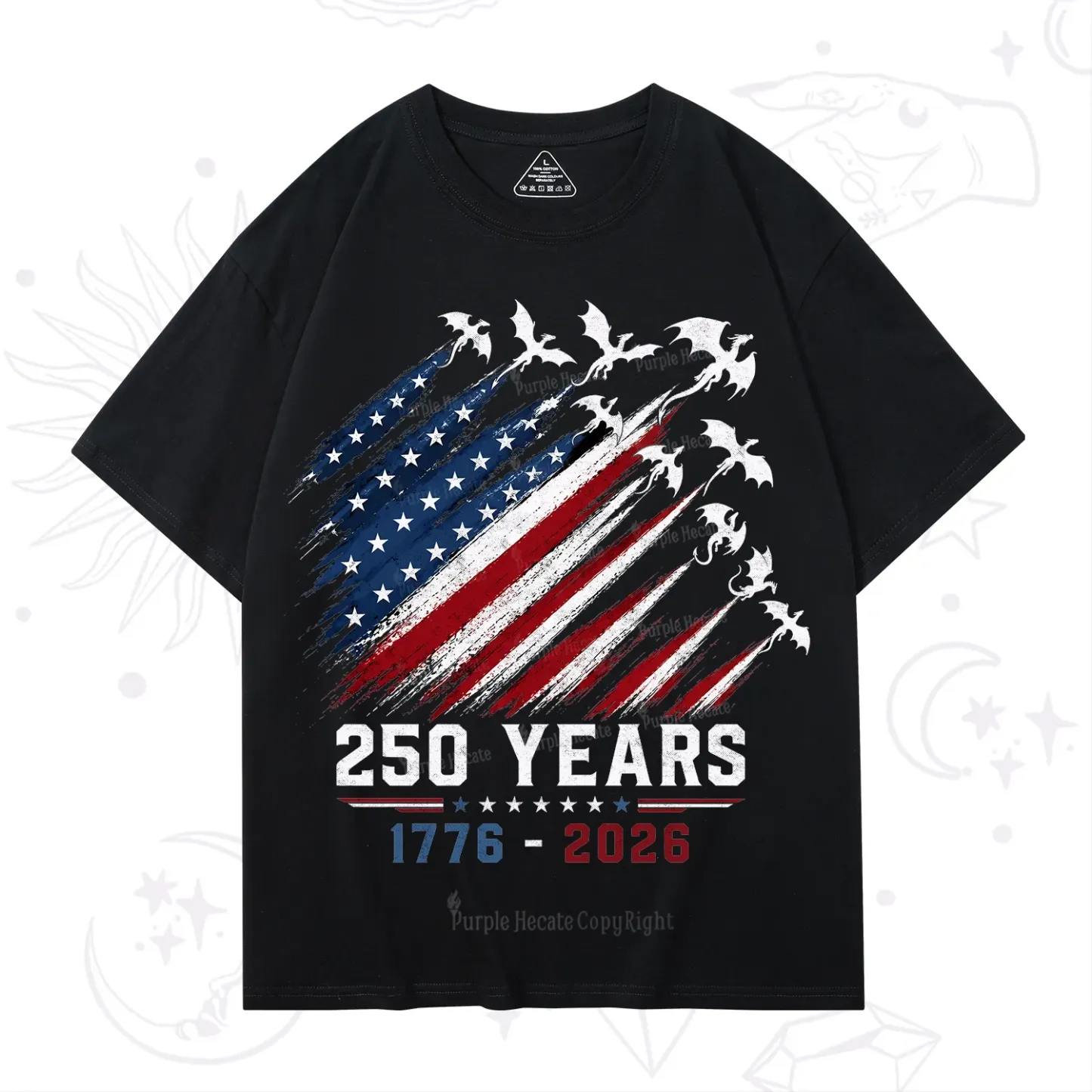 Purplehecate Red White Blue 250 Years T-Shirt