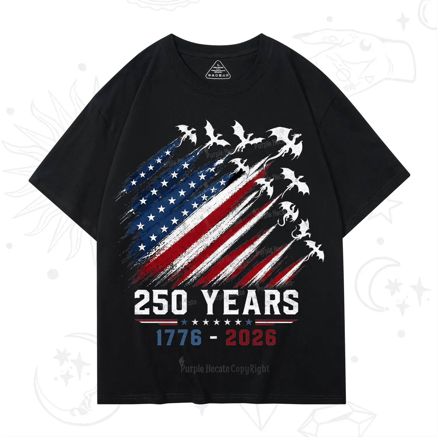Purplehecate Red White Blue 250 Years T-Shirt