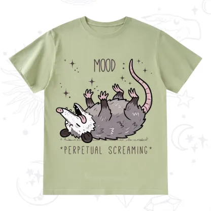 Purplehecate Mood Perpetual Screaming Opossum T-Shirt