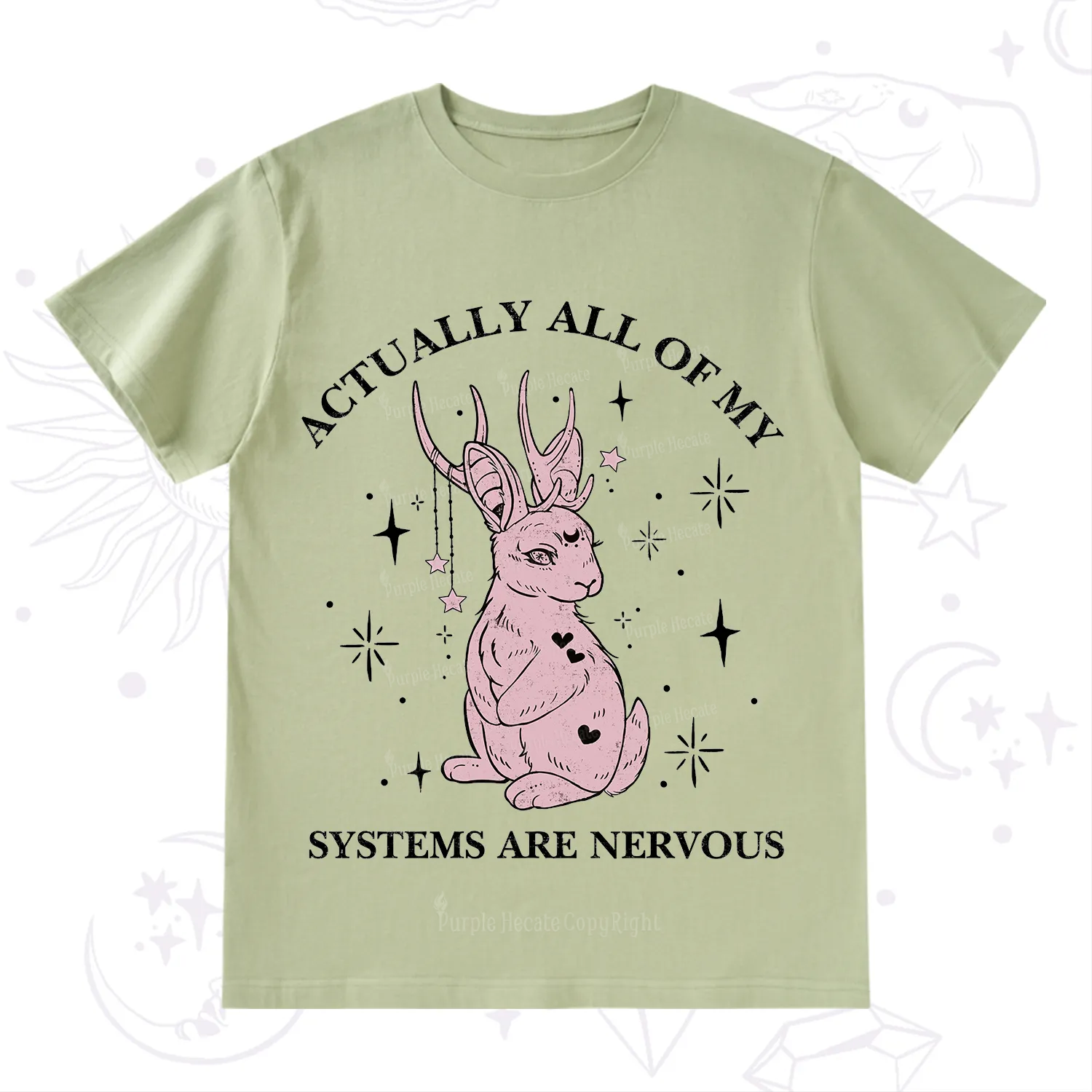 Purplehecate Actually All Of My Systems Are Nervous T-Shirt