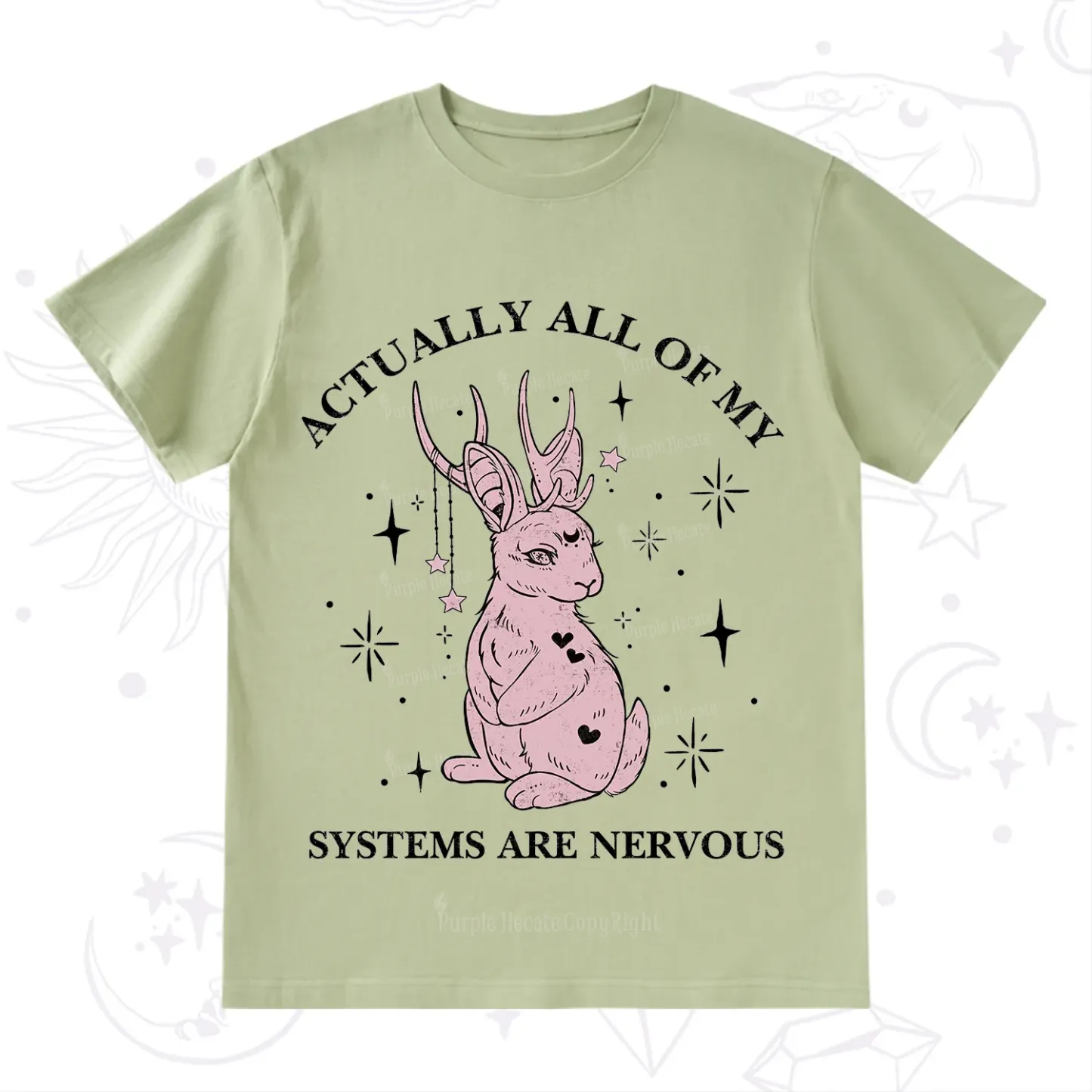 Purplehecate Actually All Of My Systems Are Nervous T-Shirt
