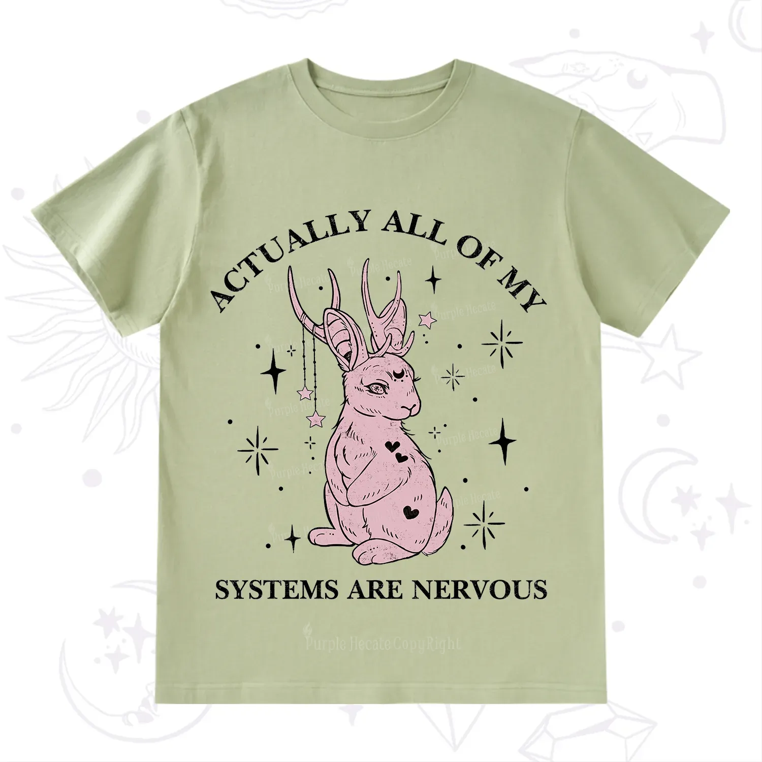 Purplehecate Actually All Of My Systems Are Nervous T-Shirt