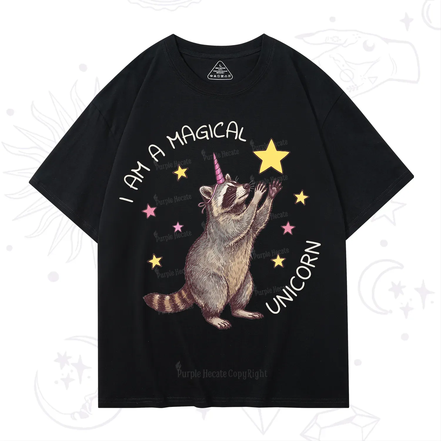 Purplehecate I Am A Magical Unicorn Raccoon T-Shirt