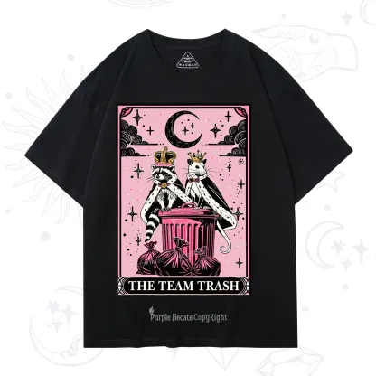 Purplehecate The Trash Kingdom's Tarot Opossum and Raccoon T-Shirt