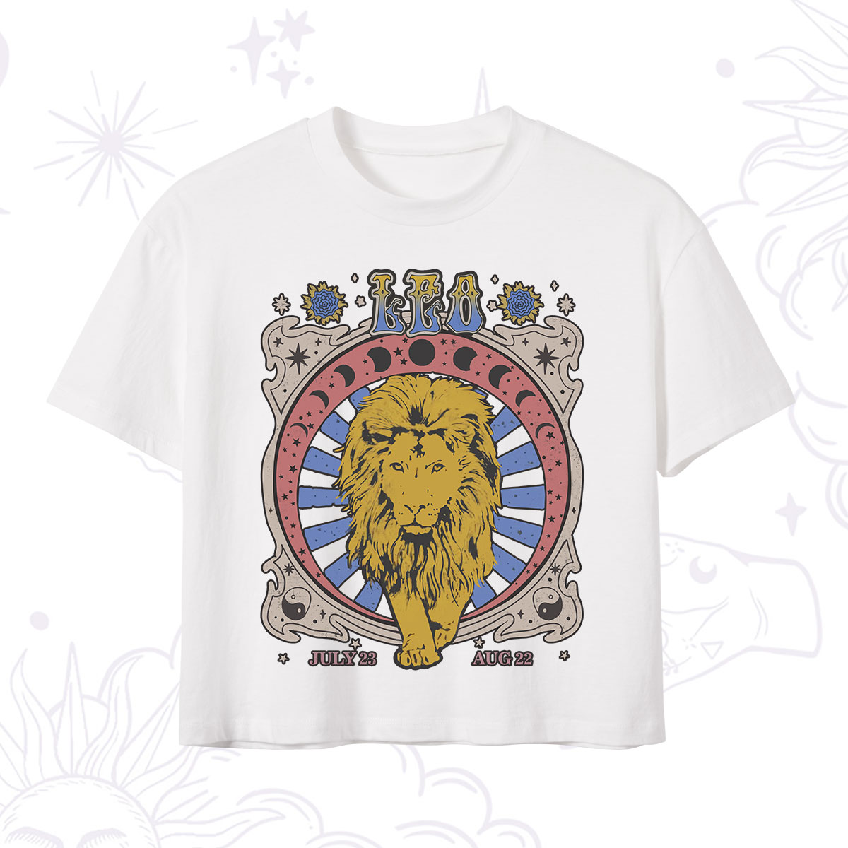 Purplehecate Leo Crew Zodiac Crop T-Shirt 
