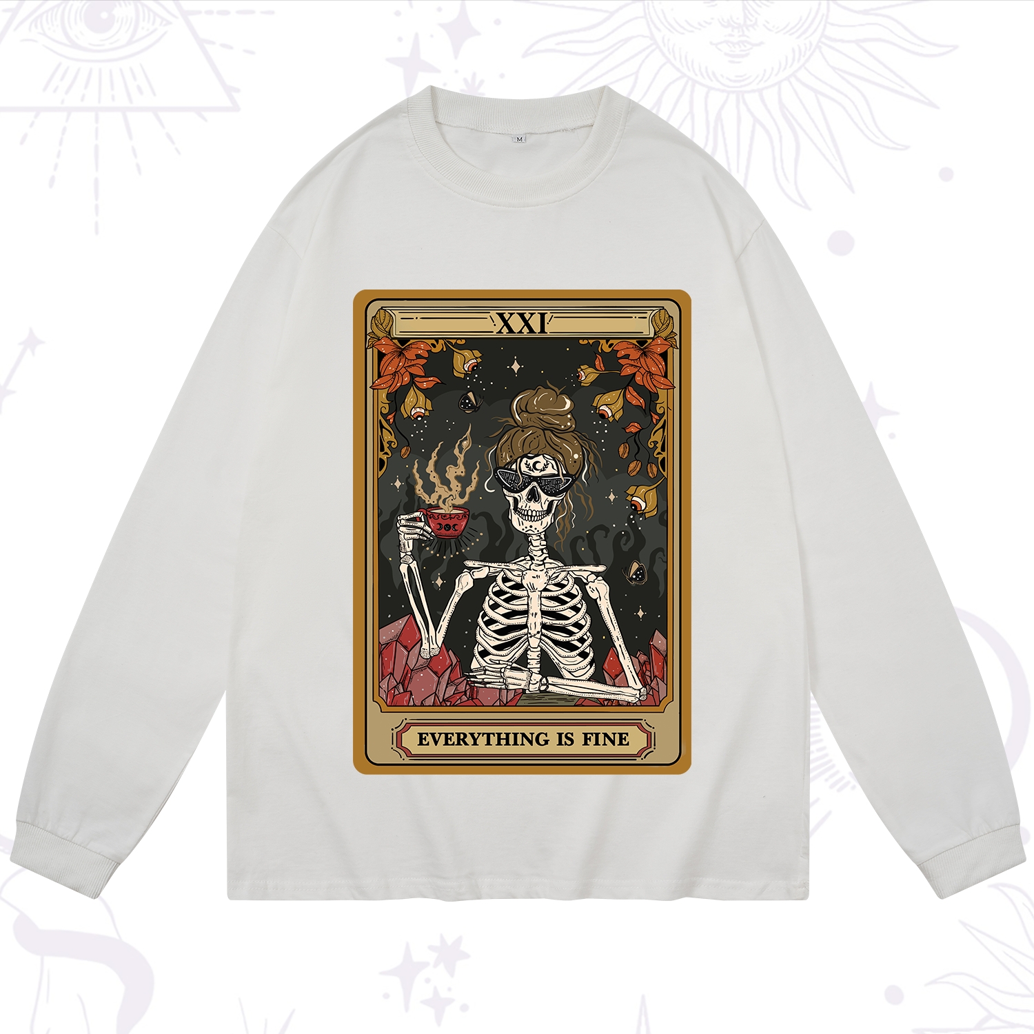 Purplehecate The Everything Fine Tarot Long Sleeve T-Shirt