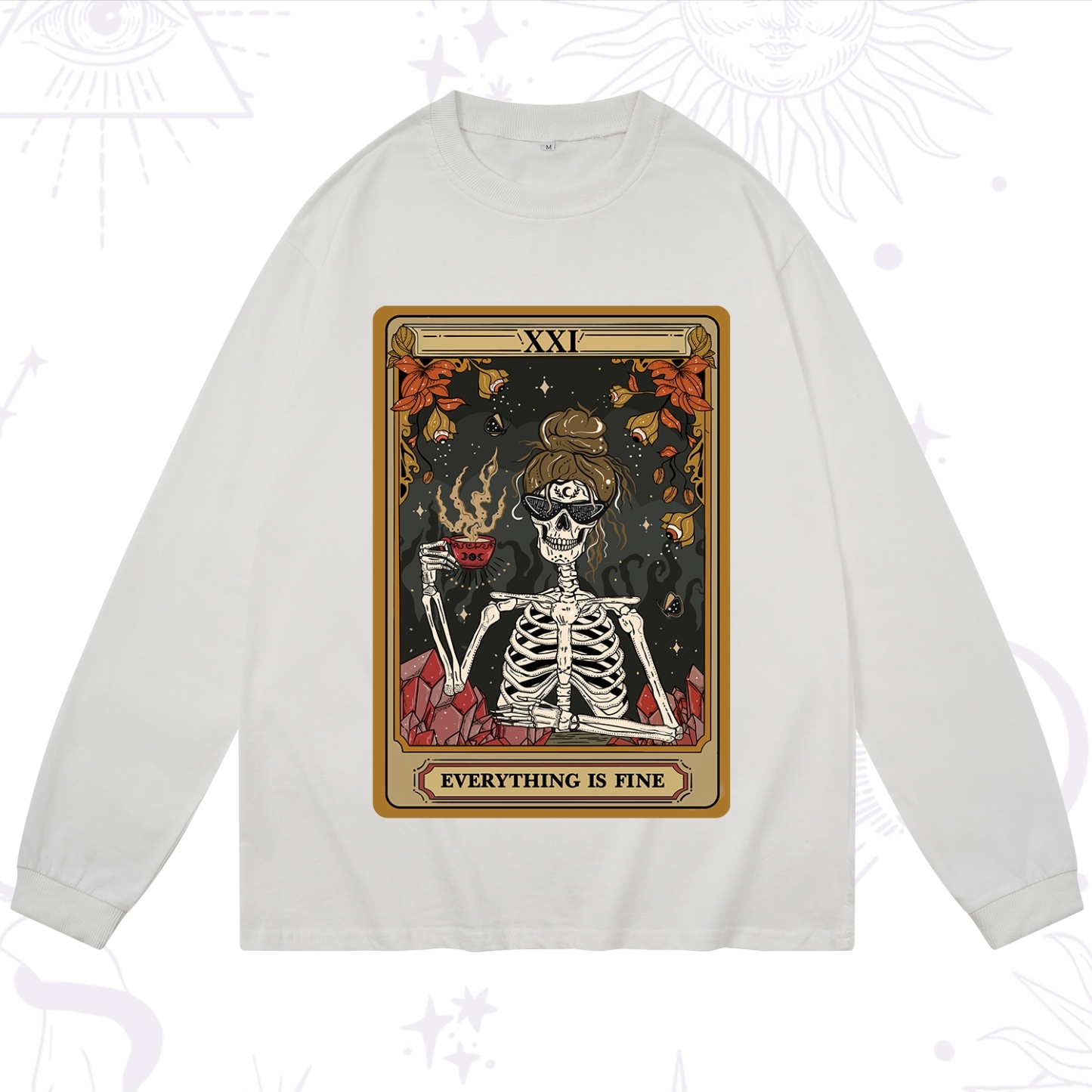 Purplehecate The Everything Fine Tarot Long Sleeve T-Shirt
