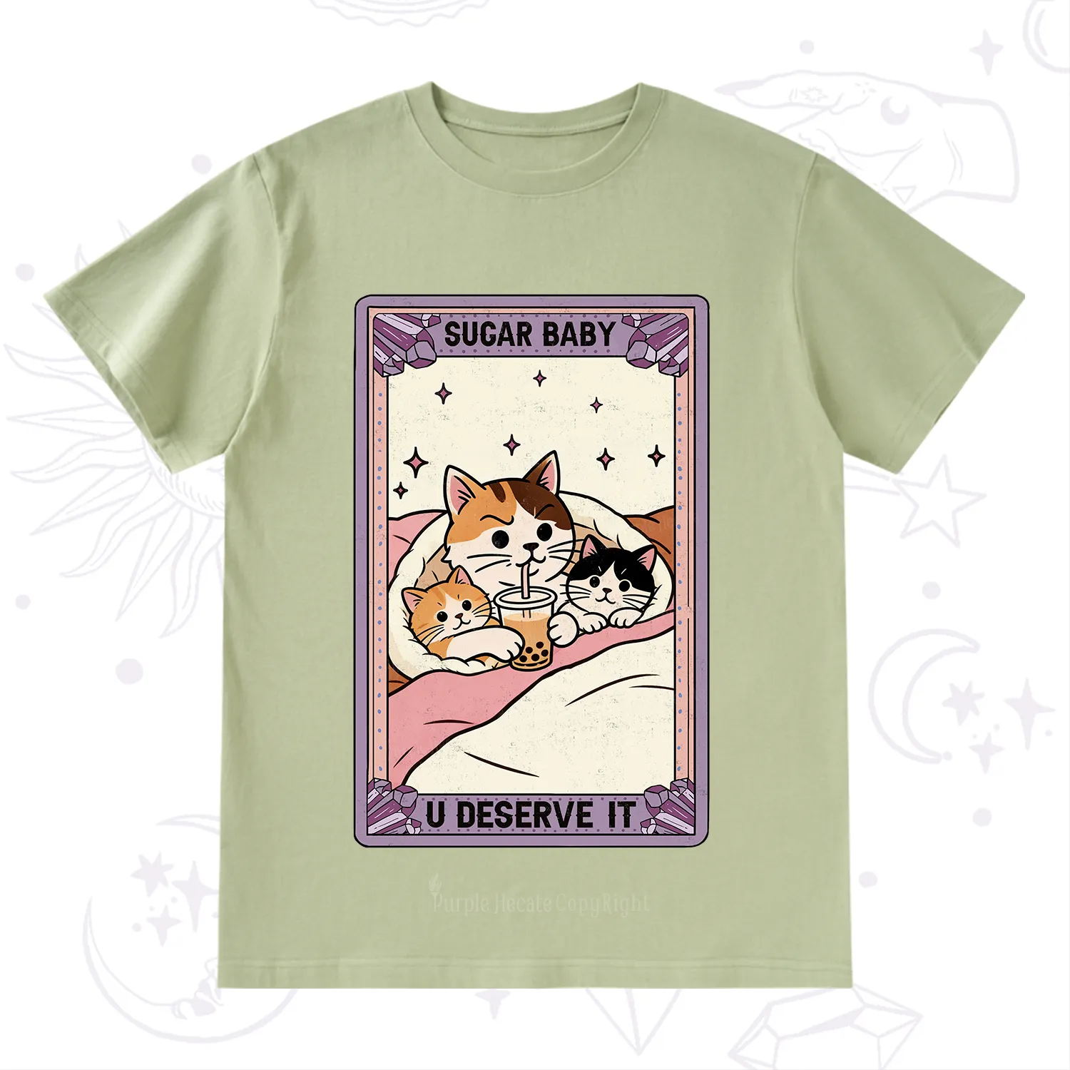 Purplehecate The Sugar Baby Cat Tarot T-Shirt