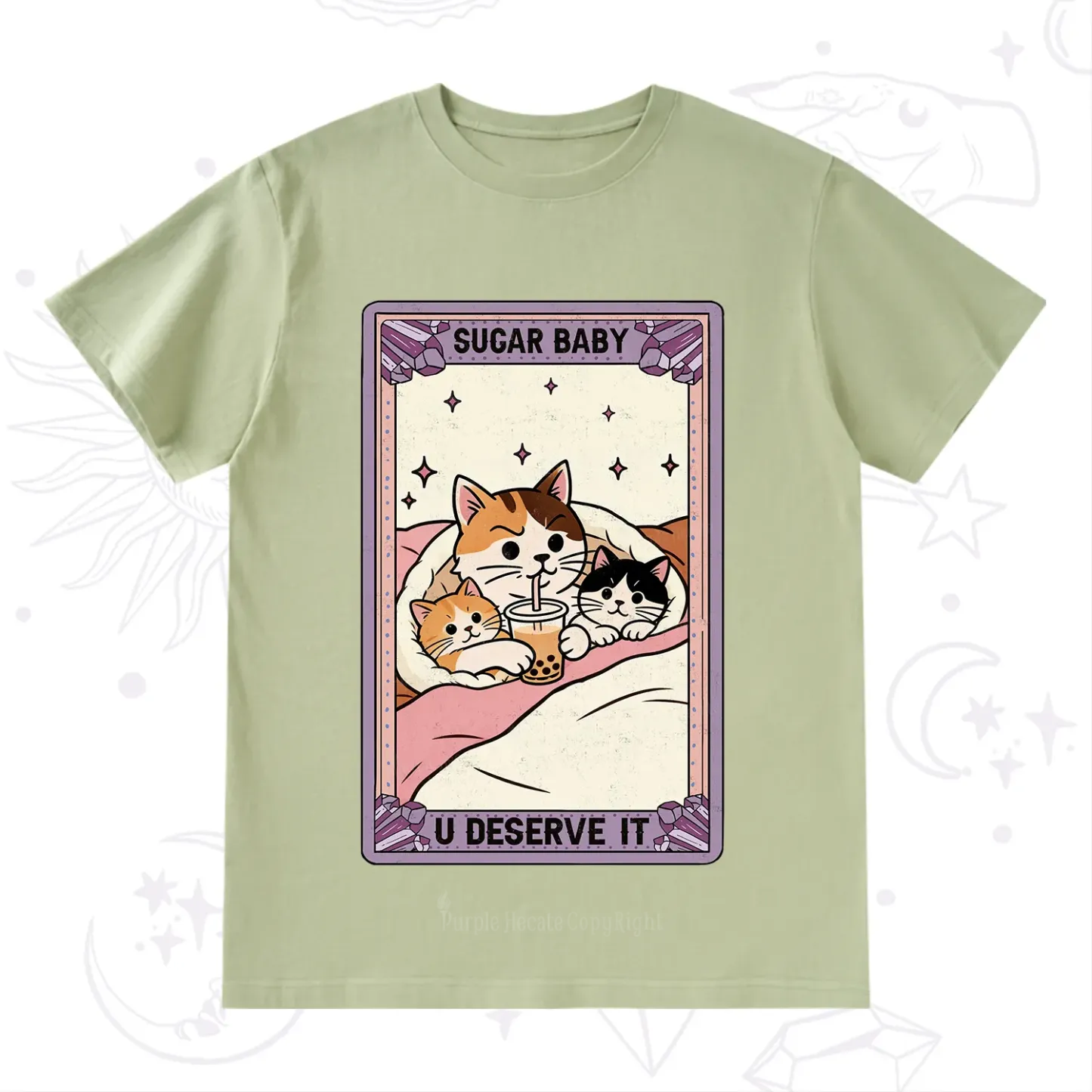 Purplehecate The Sugar Baby Cat Tarot T-Shirt