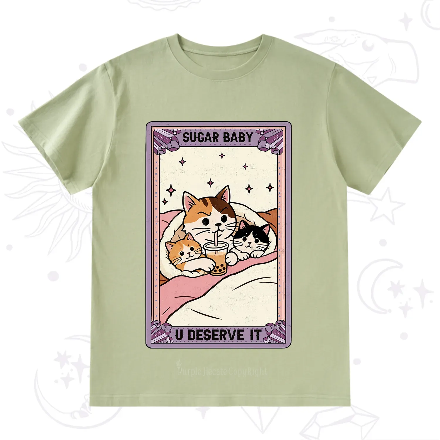 Purplehecate The Sugar Baby Cat Tarot T-Shirt