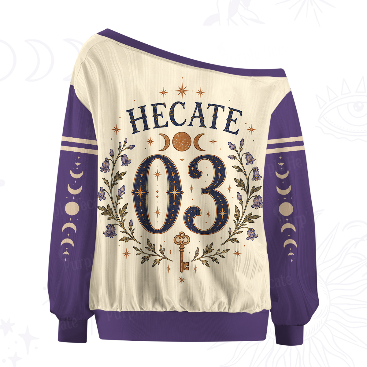 Purplehecate Choose Your Crossroad Off The Shoulder Graphic Jersey