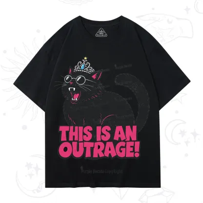 Purplehecate This is an outrage Princess Cat T-Shirt