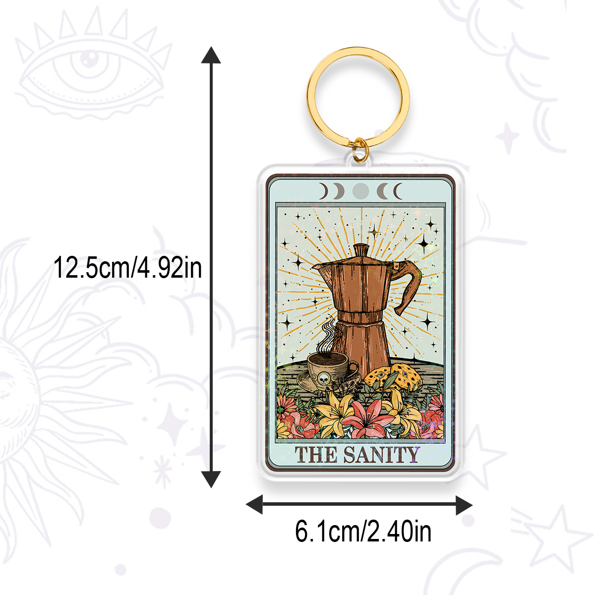 Purplehecate The Sanity Tarot Keychain
